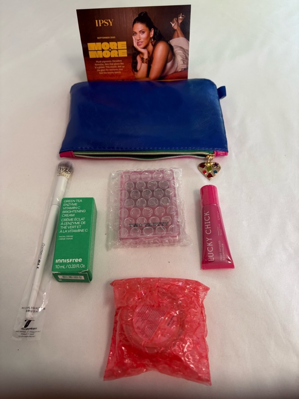 ipsy Cosmetic Pouch with Cosmetic Supplies